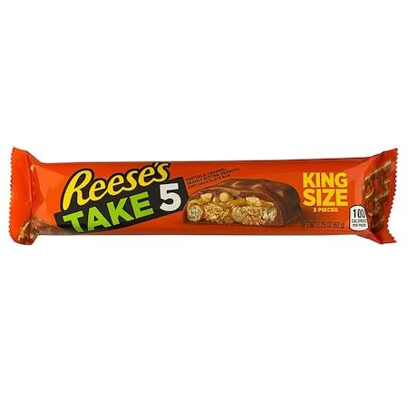 Hersheys Hershey's Reese's Take 5 Caramel, Chocolate, Pretzel, Peanut Butter and Peanut Candy Bar 2.25 oz 3400038611
